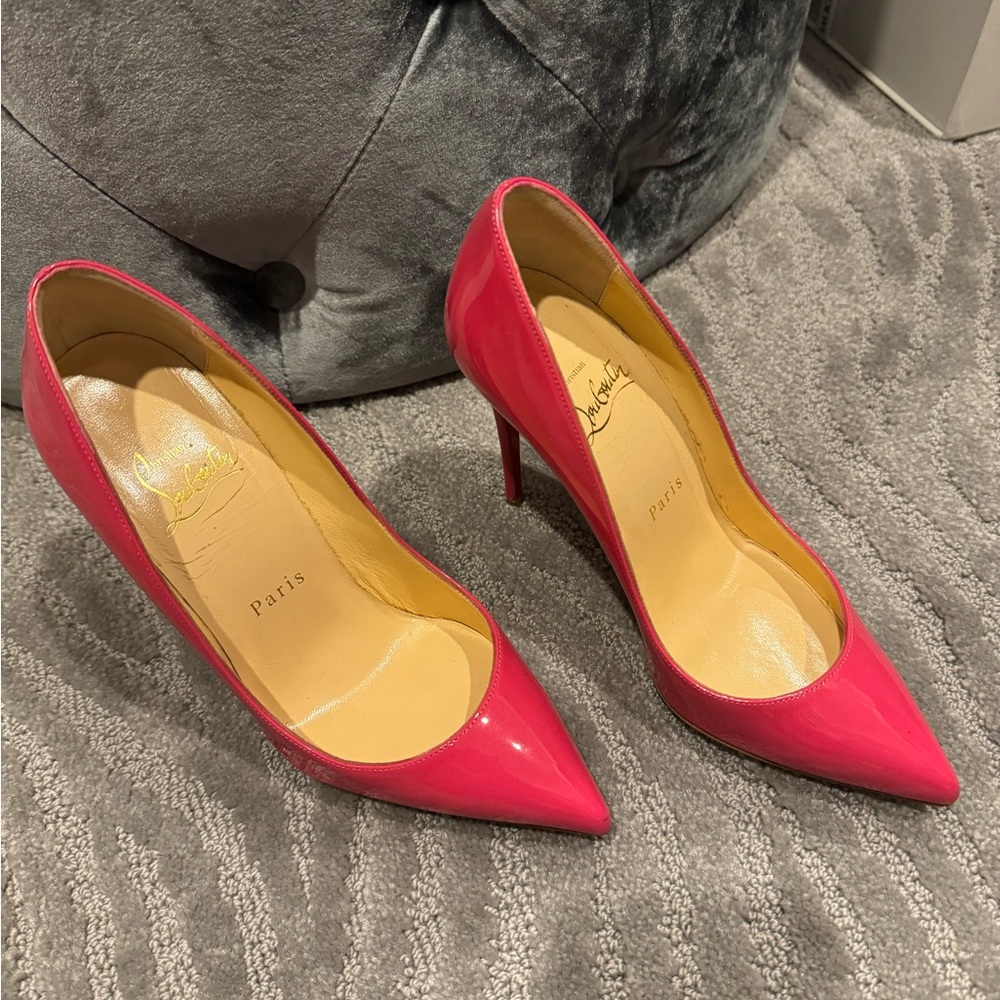 Christian Louboutin Kate heels. Size 35.Hot pink.Excellent condition